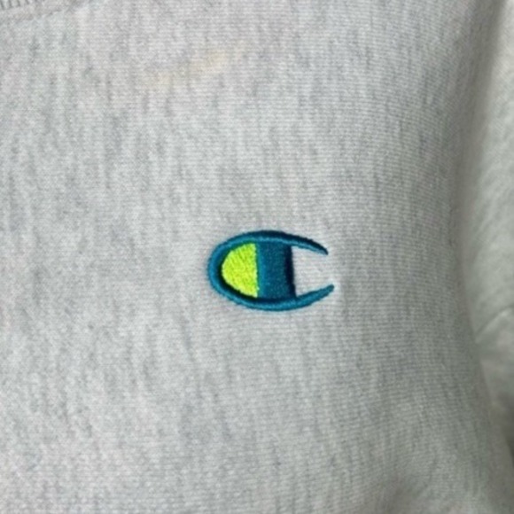 Champion Women's HeavyWeight Reverse Weave Sweatshirt Pullover Knit Spellout M - Picture 5 of 9